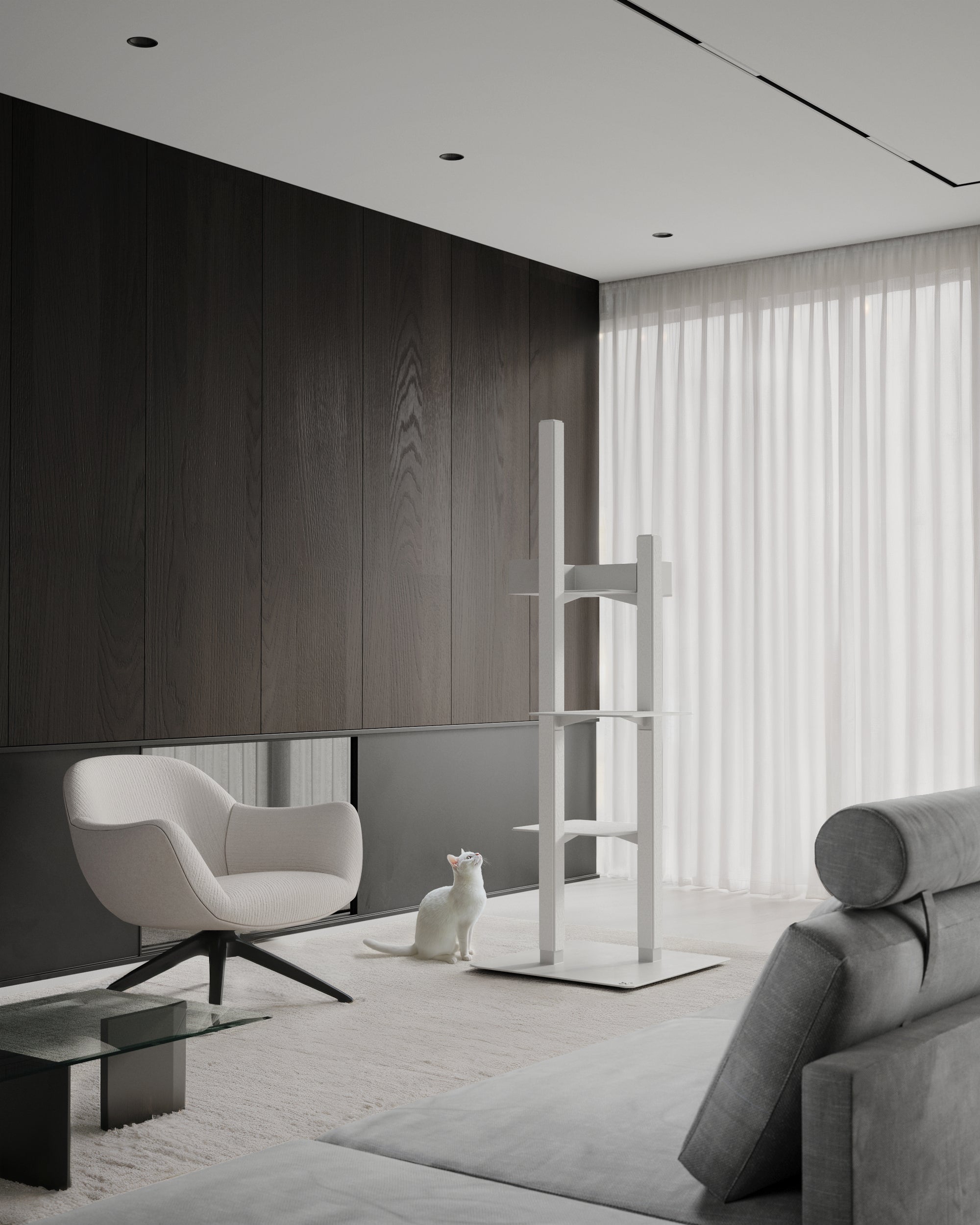 STYA Katzen Kratzbaum MS610 | Weiß