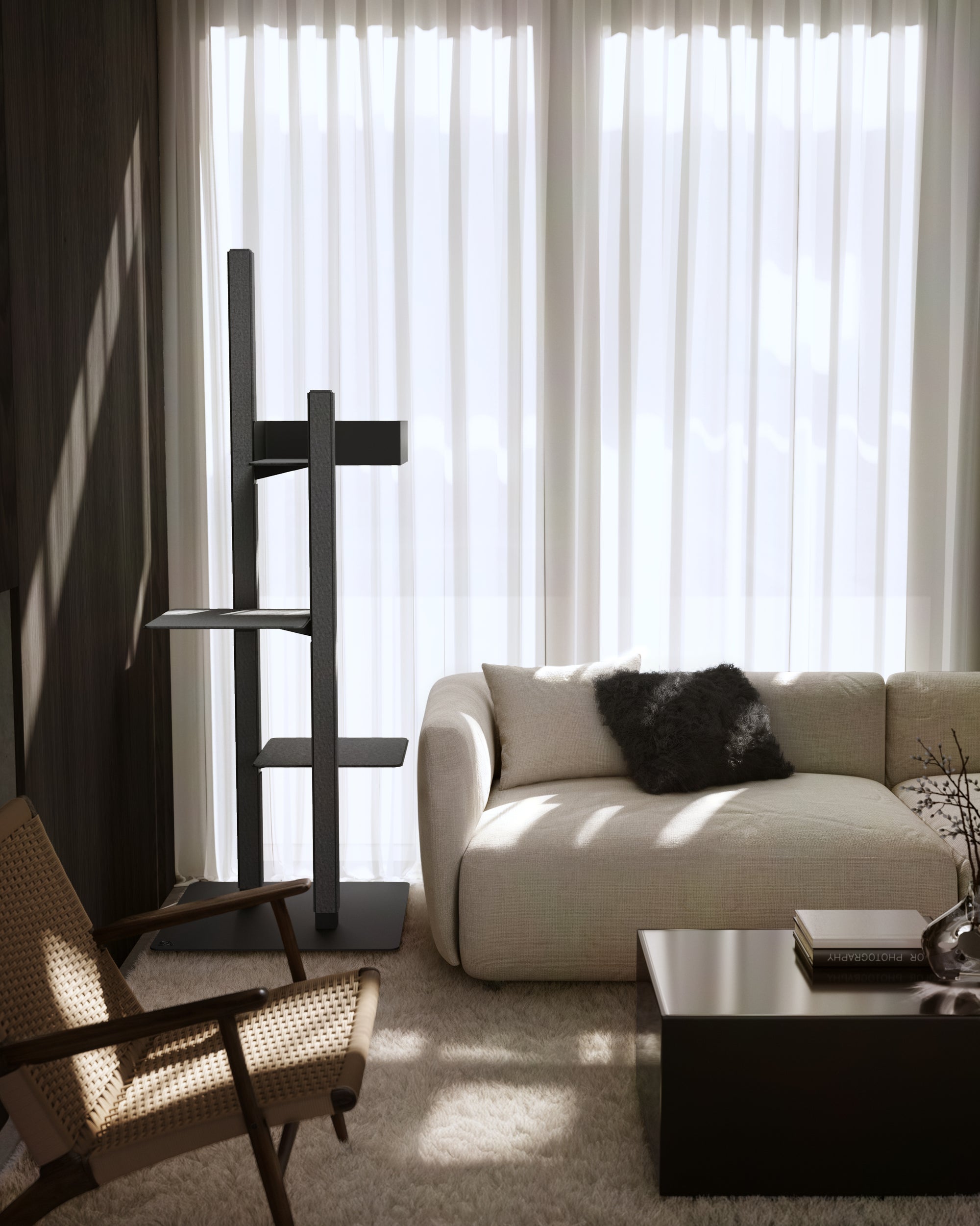 STYA Katzen Kratzbaum MS610 | Schwarz