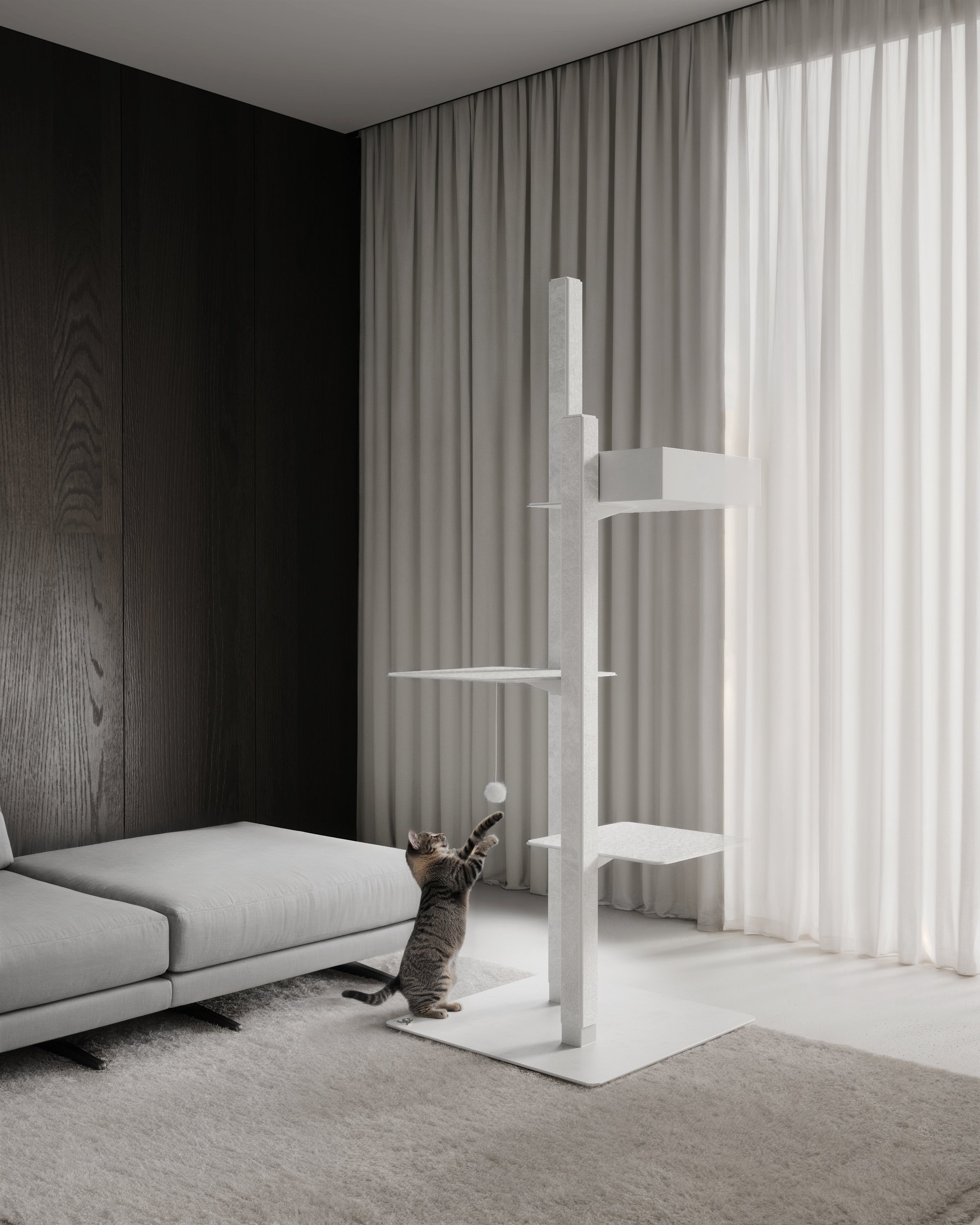STYA Katzen Kratzbaum MS610 Weiß