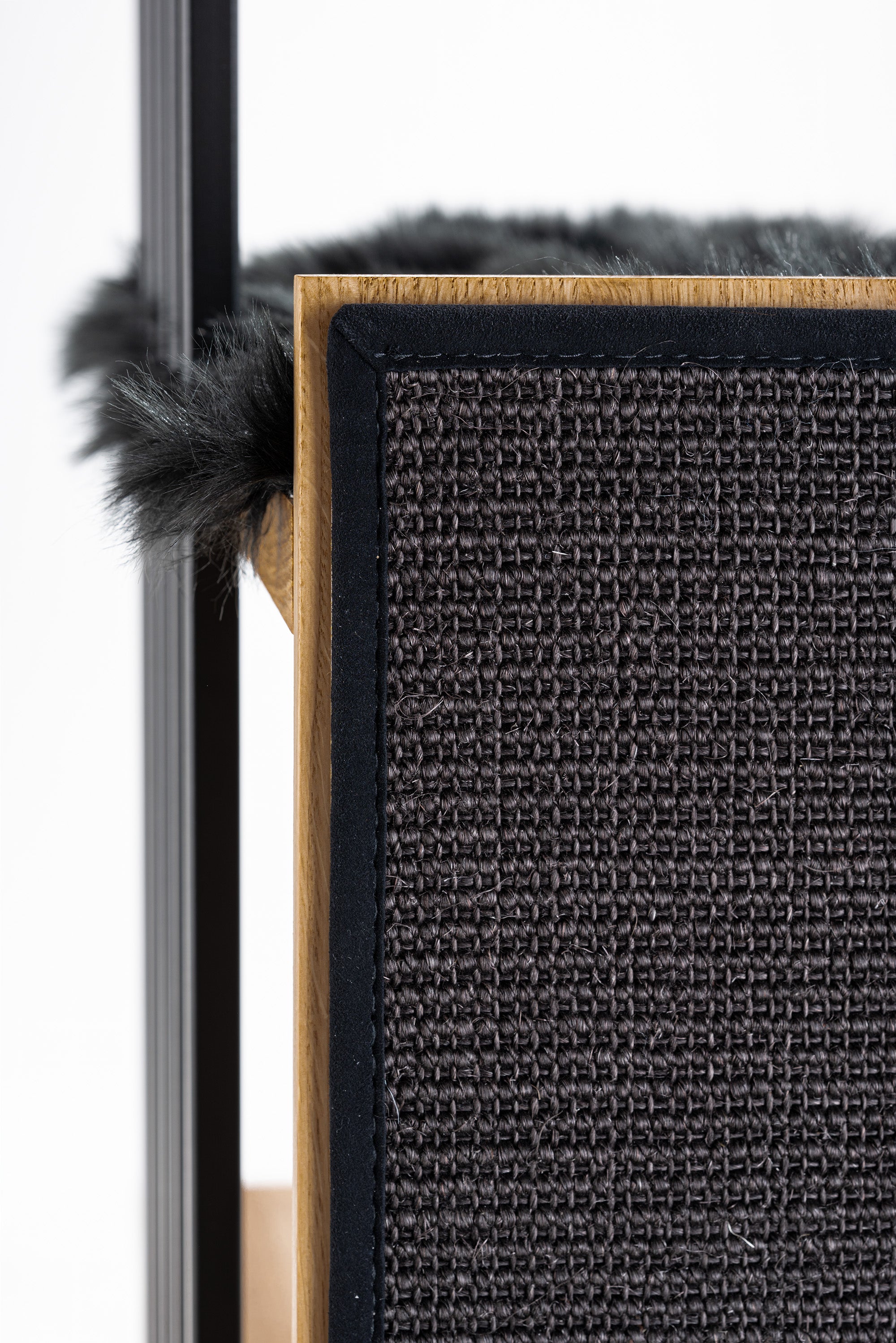 STYA Kratzfläche Sisal | Schwarz Uni | Für Katzen Kratzbäume Linie MS200