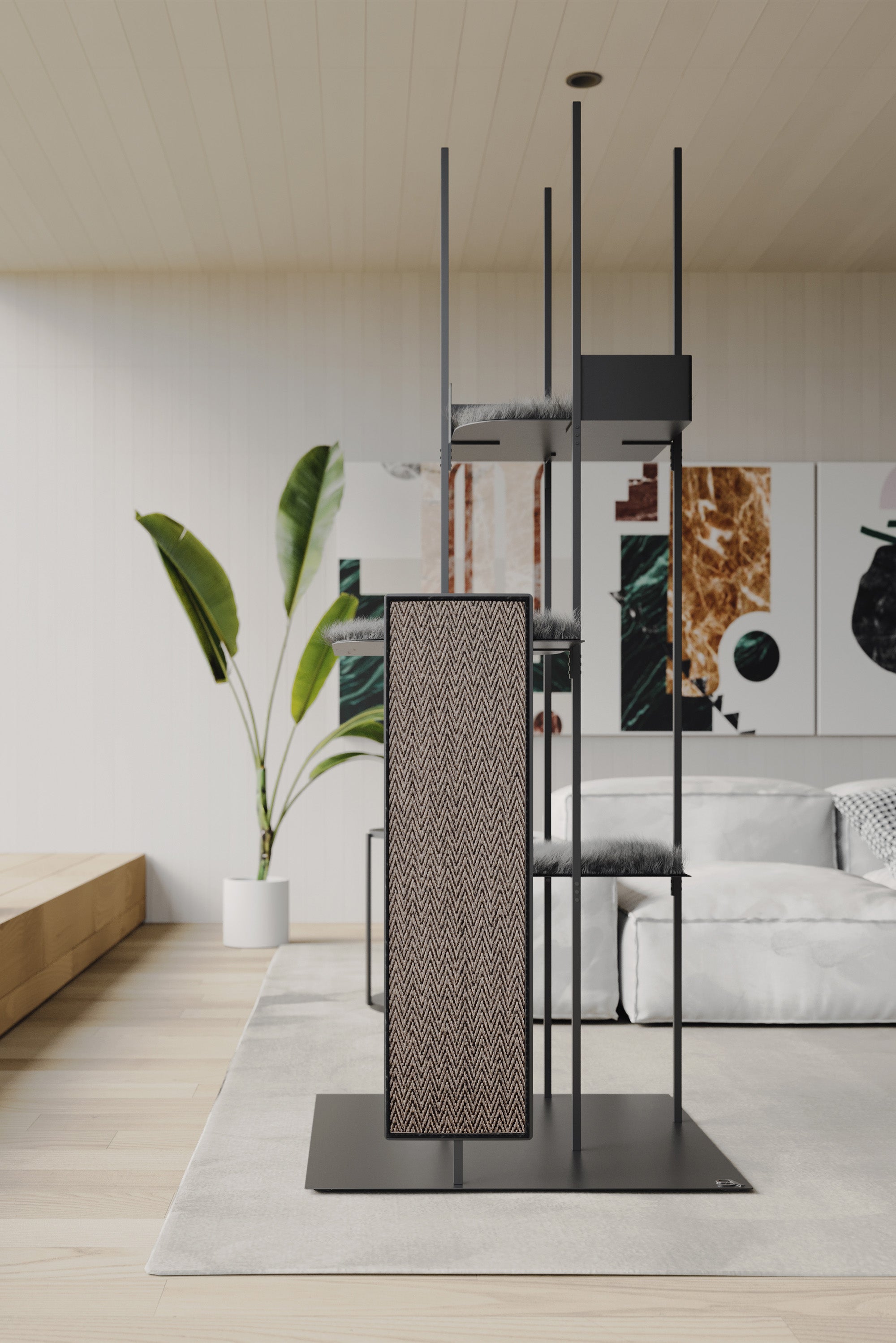 STYA Katzen Kratzbaum MS310 | Schwarz