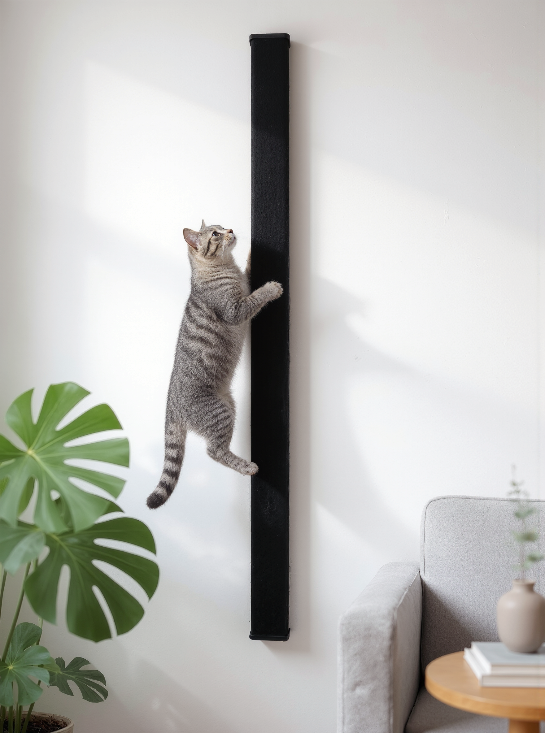 STYA Katzen Kletterwand | Set Essence | Kratzstamm KS150 + XXL Hängematte WL370