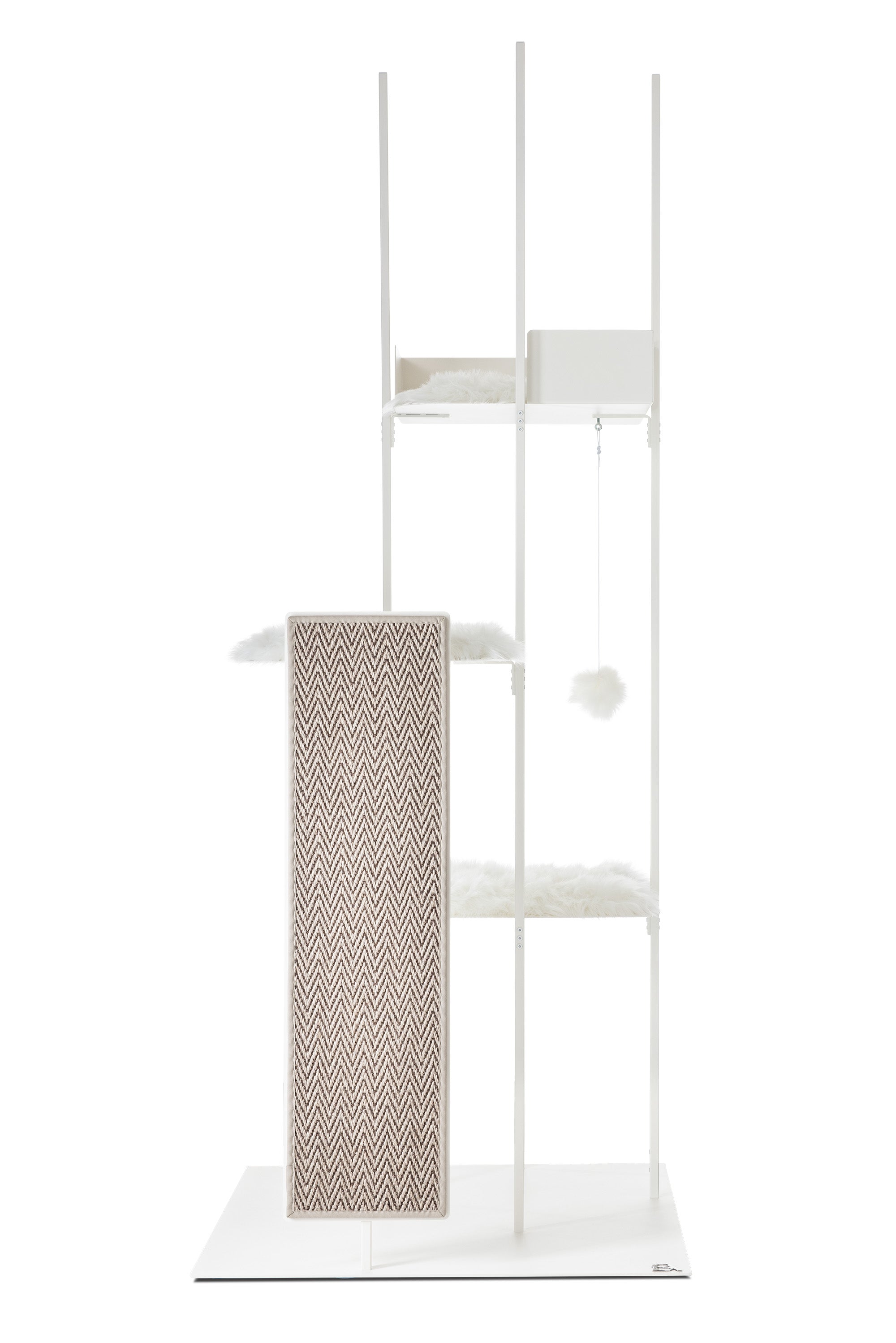 STYA Kratzfläche Sisal | Weiß Muster | Für Katzen Kratzbaum MS310