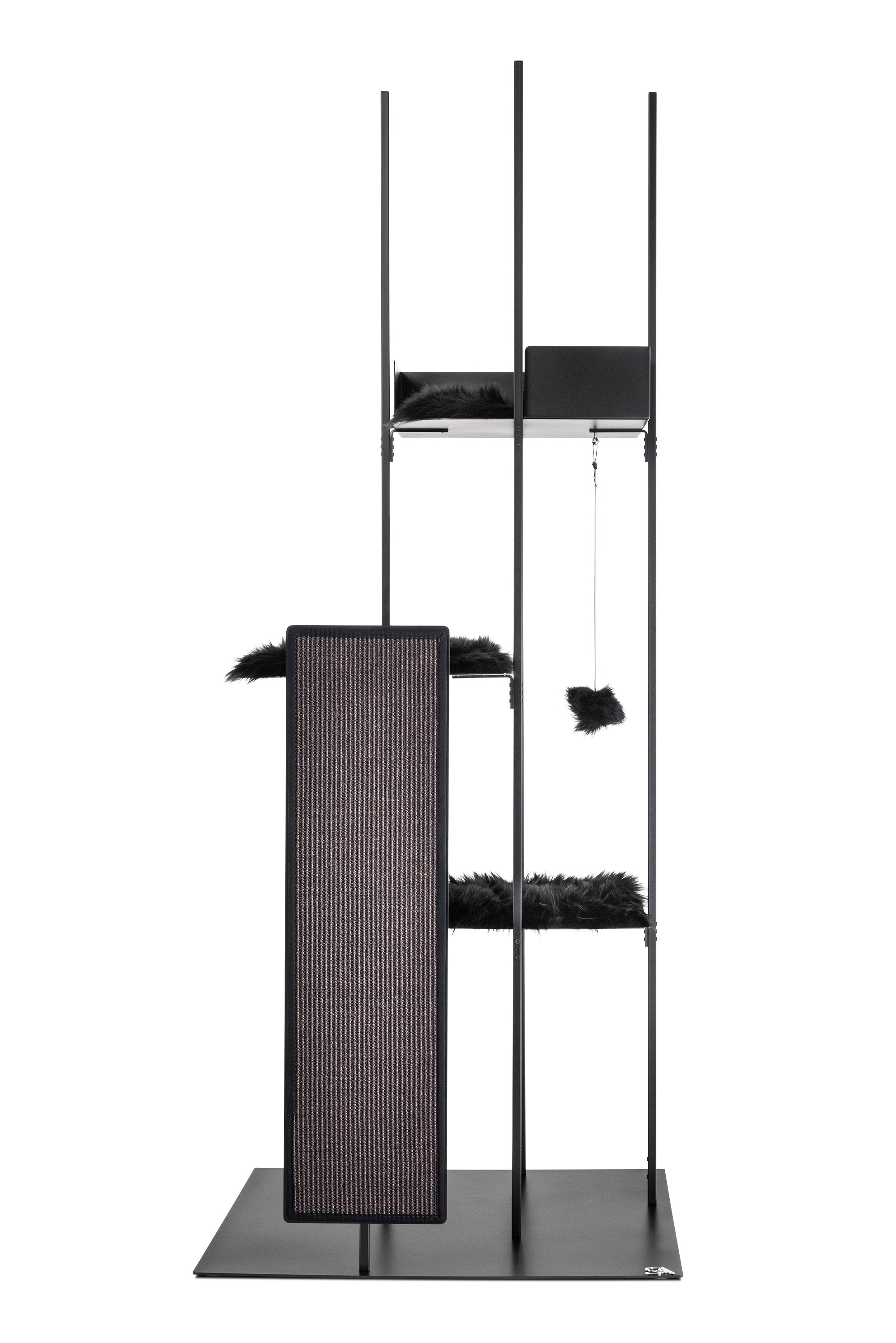 STYA Kratzfläche Sisal | Schwarz Uni | Für Katzen Kratzbaum MS310