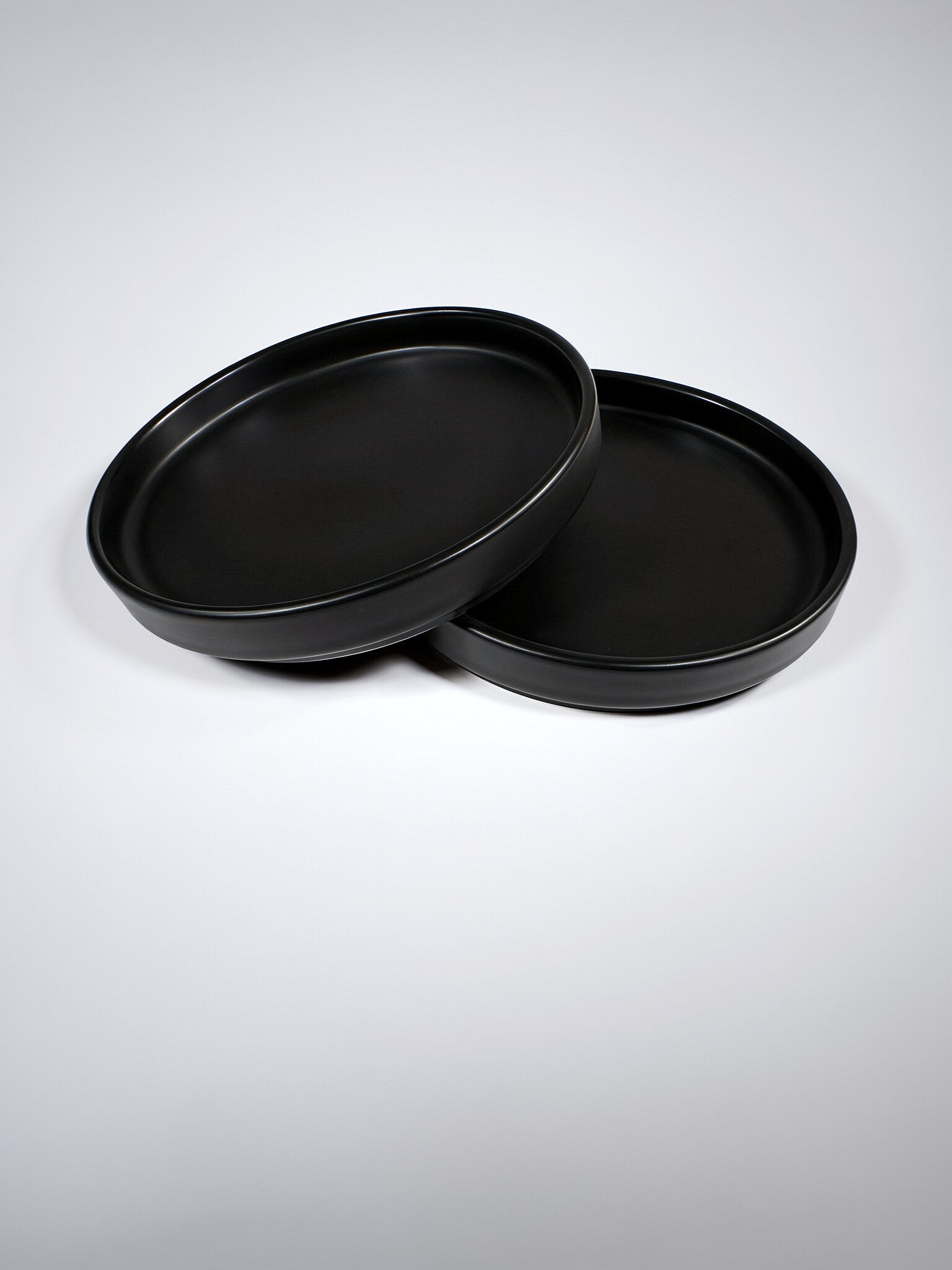 STYA Katzen Futternapf Schale flach FE250 | 2 x Schwarz