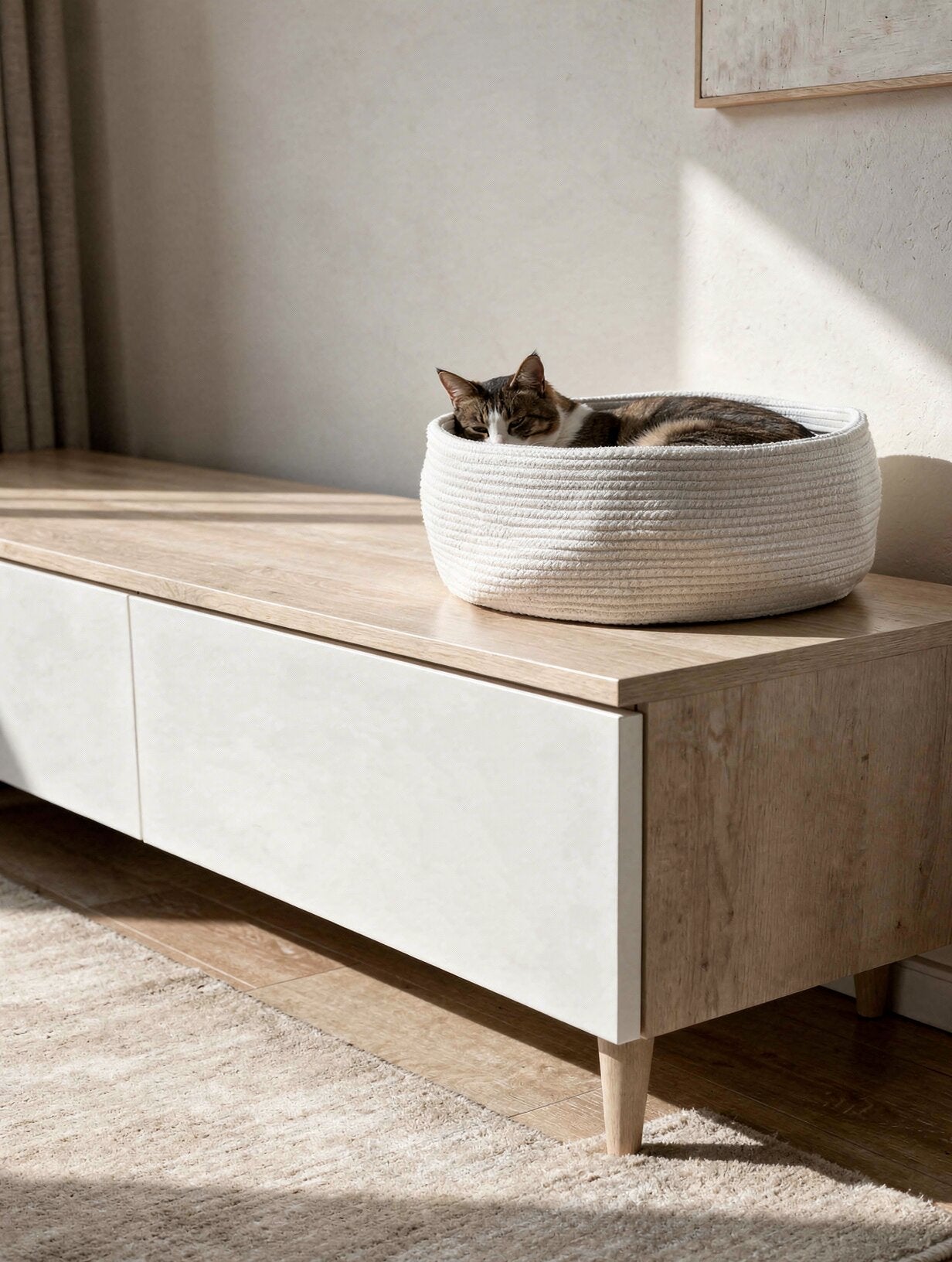STYA Katzen Bettchen LB100 | Weiß