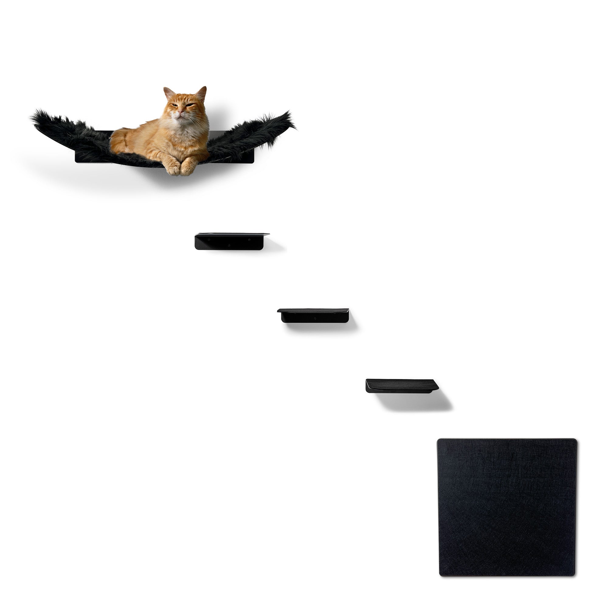 STYA Katzen Kletterwand | Set Eleganz Hängematte XXL | Linie WL300