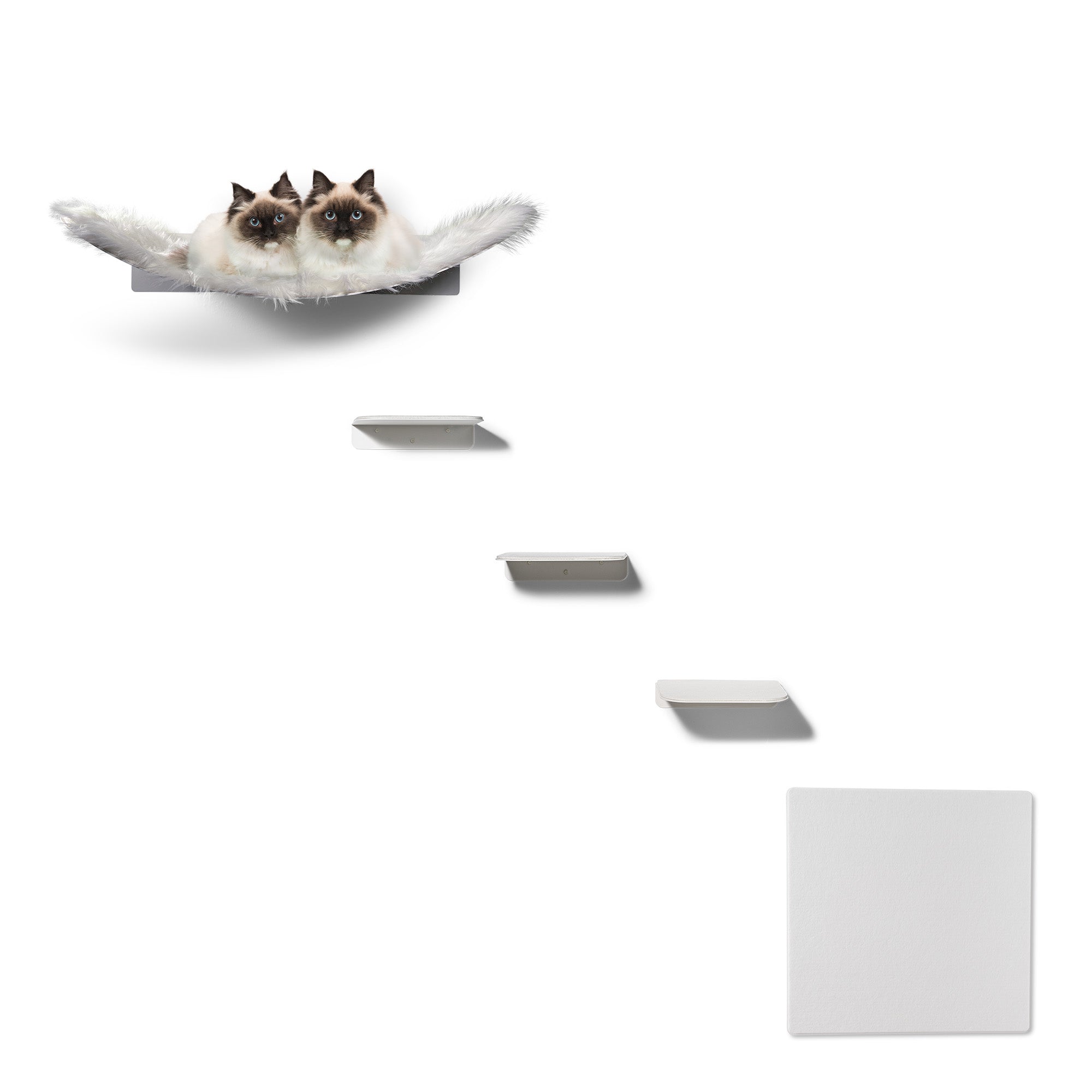 STYA Katzen Kletterwand | Set Eleganz Hängematte XXL | Linie WL300